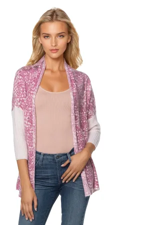 100% Cashmere Printed Cropped Cocoon Sweater
