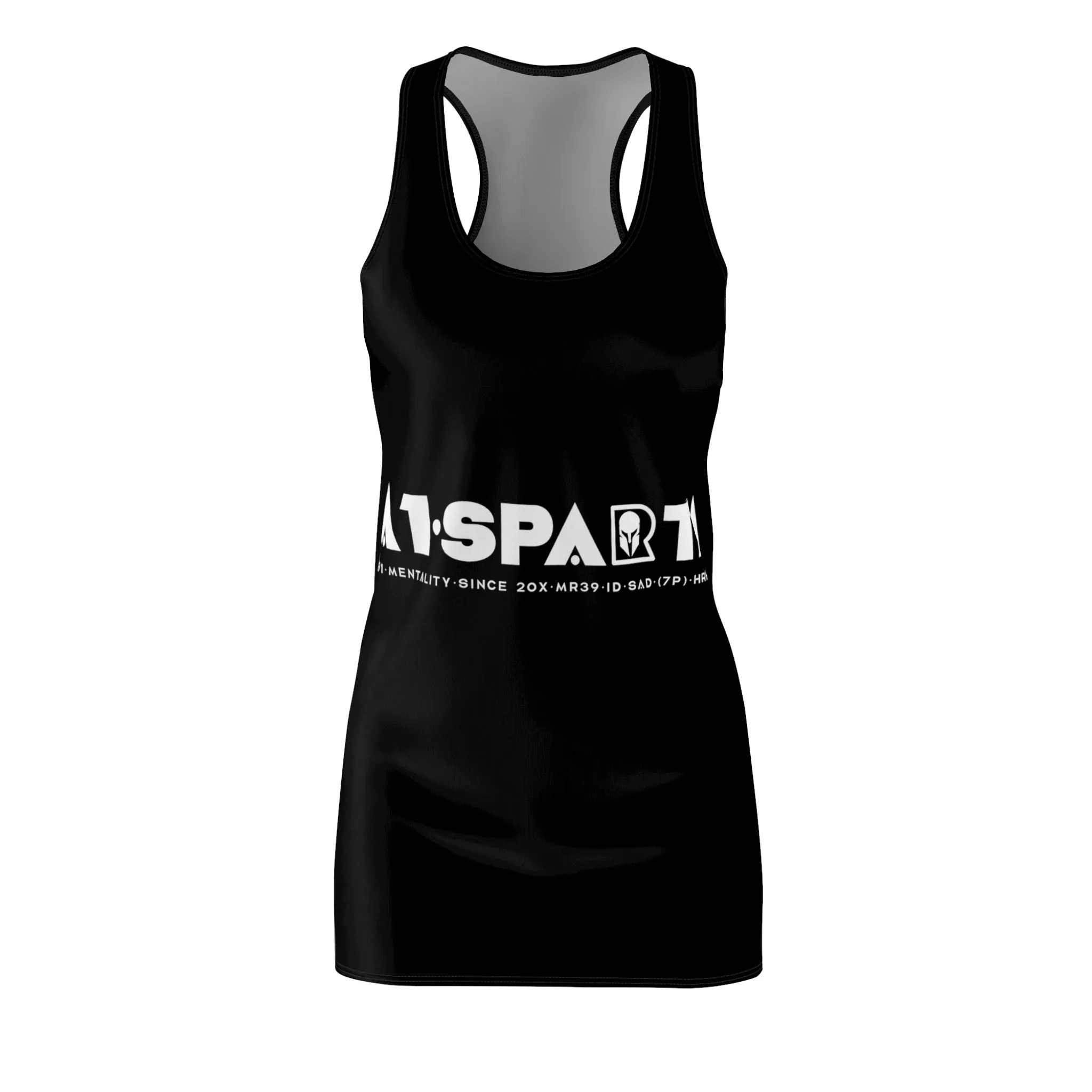A1- Peace Sparta Woman's Cut & Sew Racerback Dress (AOP)