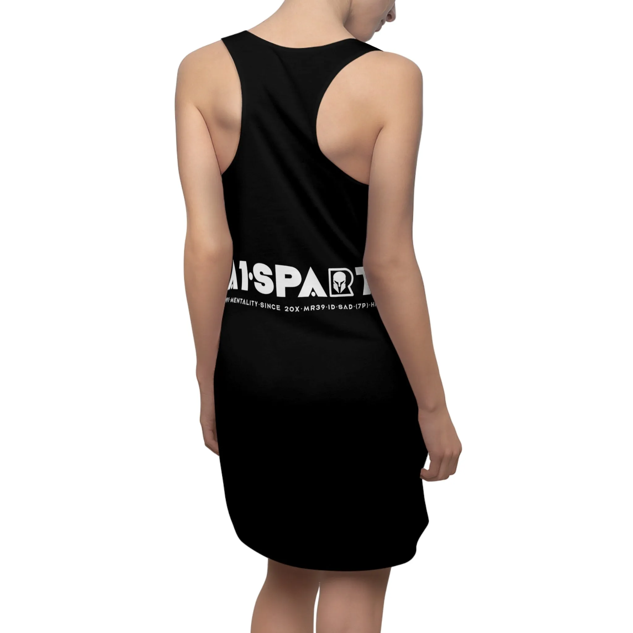 A1- Peace Sparta Woman's Cut & Sew Racerback Dress (AOP)
