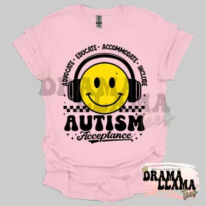 Autism Acceptance Headphones Tees: Pre-Order *Multiple Color Options*