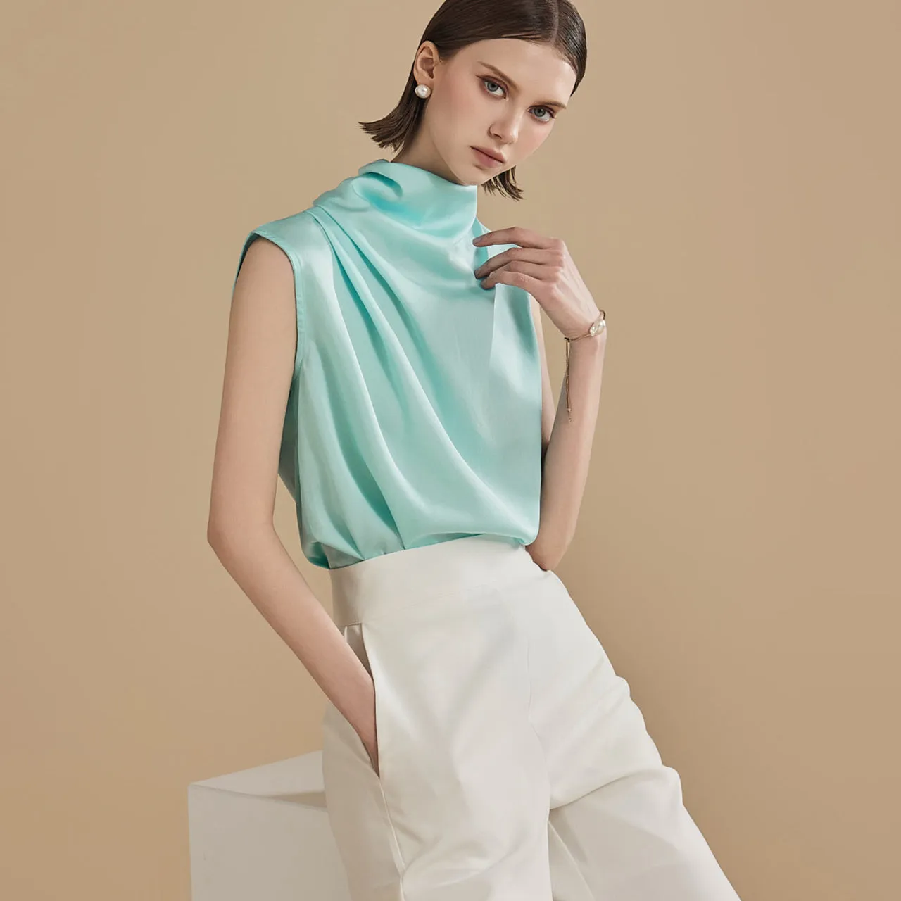 B2942 Draped Blouse