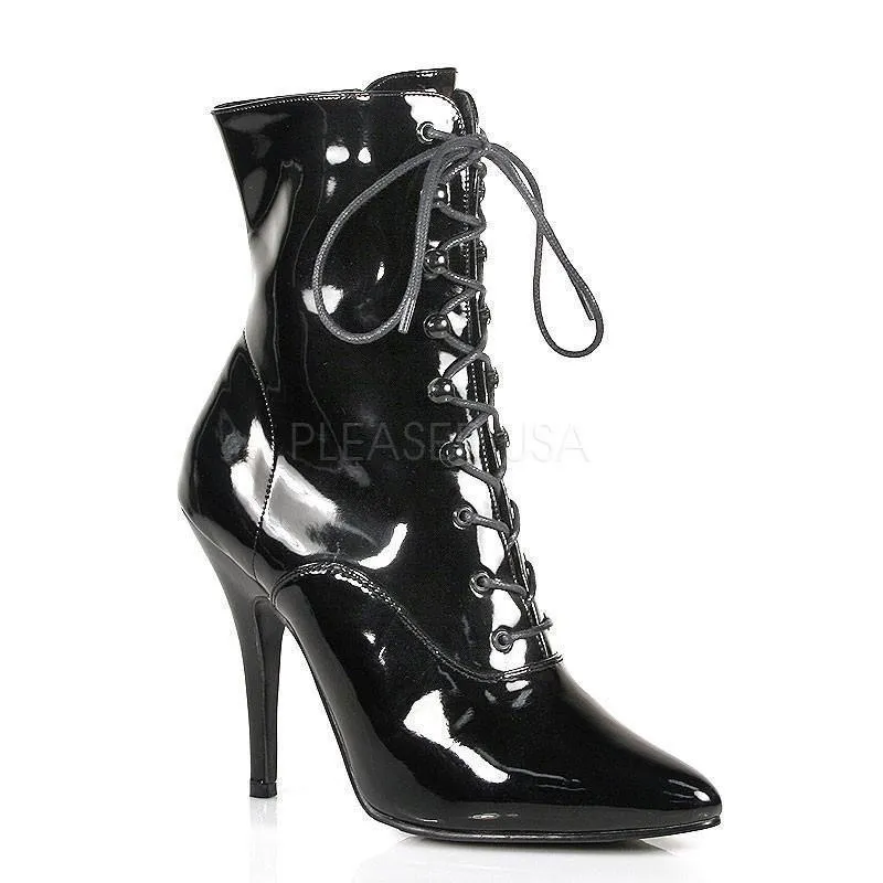 Black Lace Up Ankle Boots