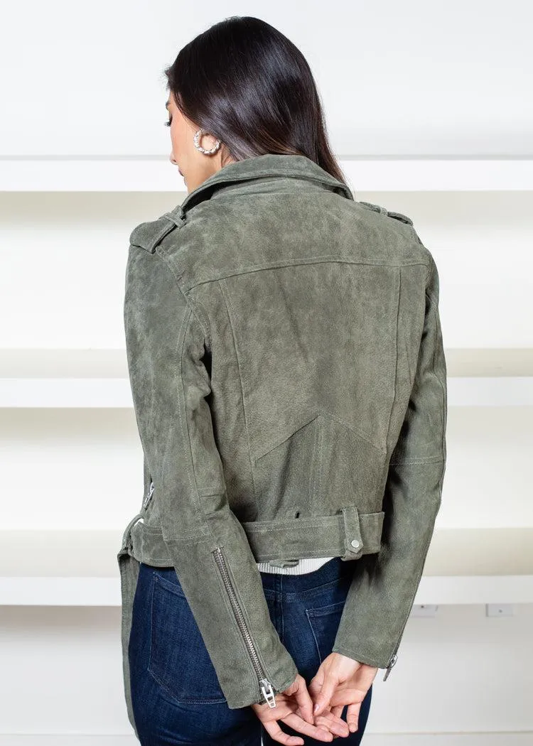 Blank NYC Faux Suede Moto Jacket - Herb-***FINAL SALE***
