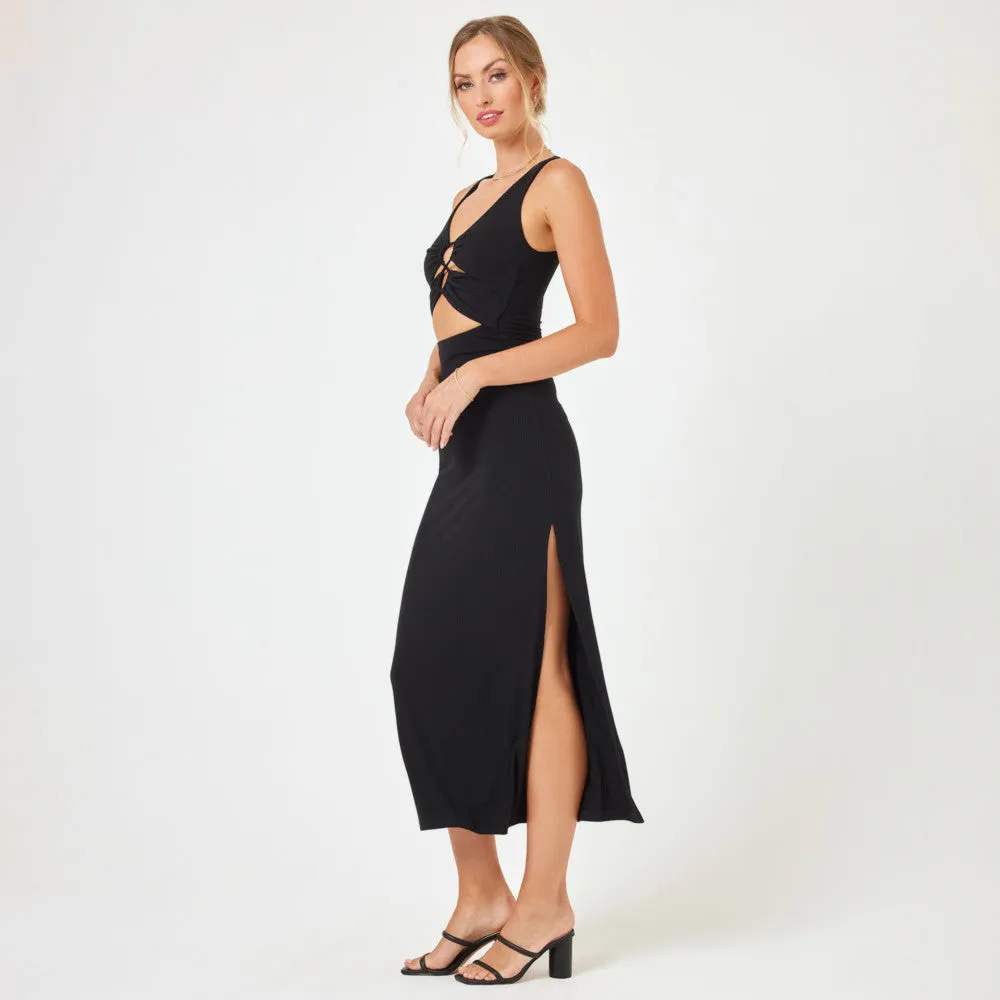 Camille Midi Dress - Black