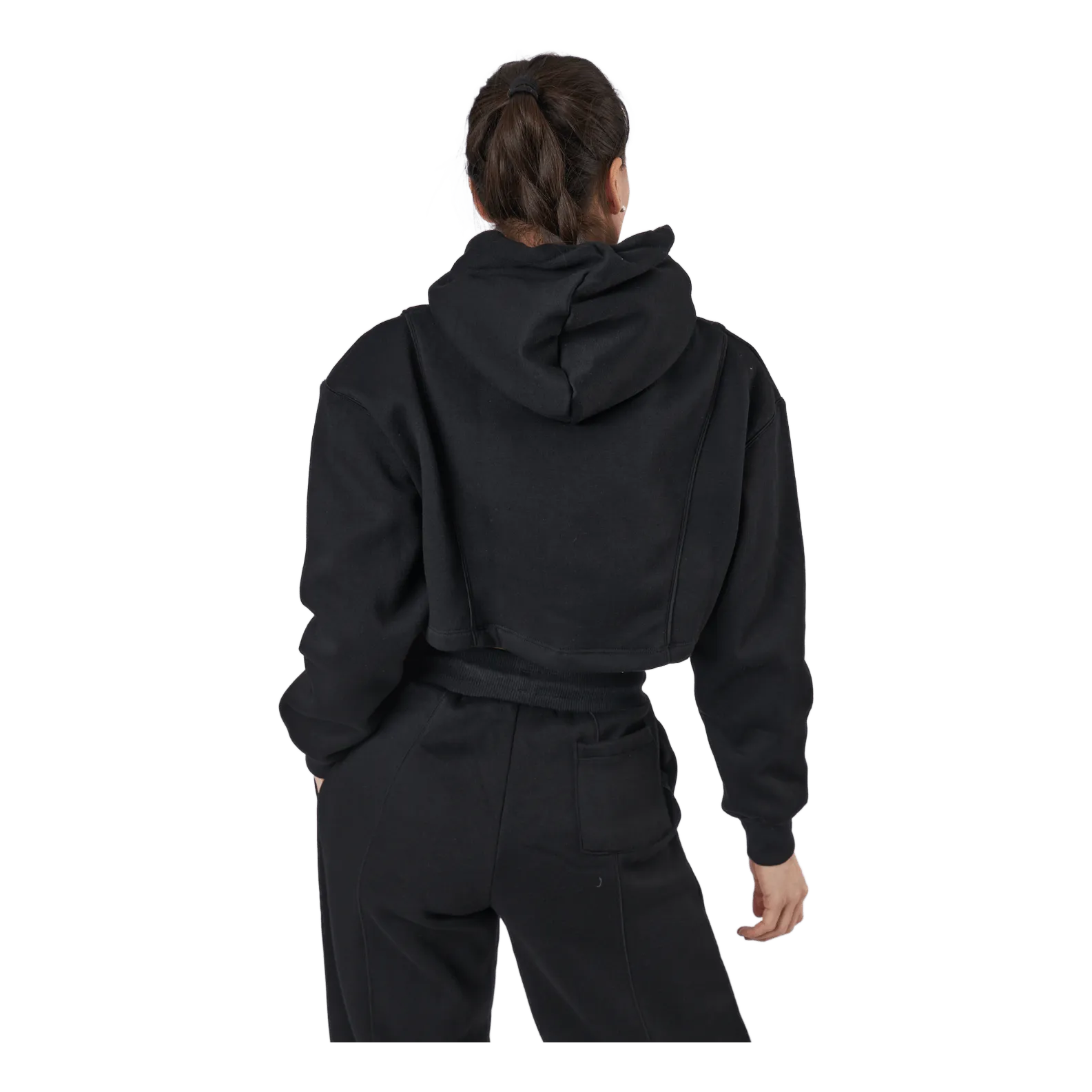 Chill Lounge Cropped Hoodie Black