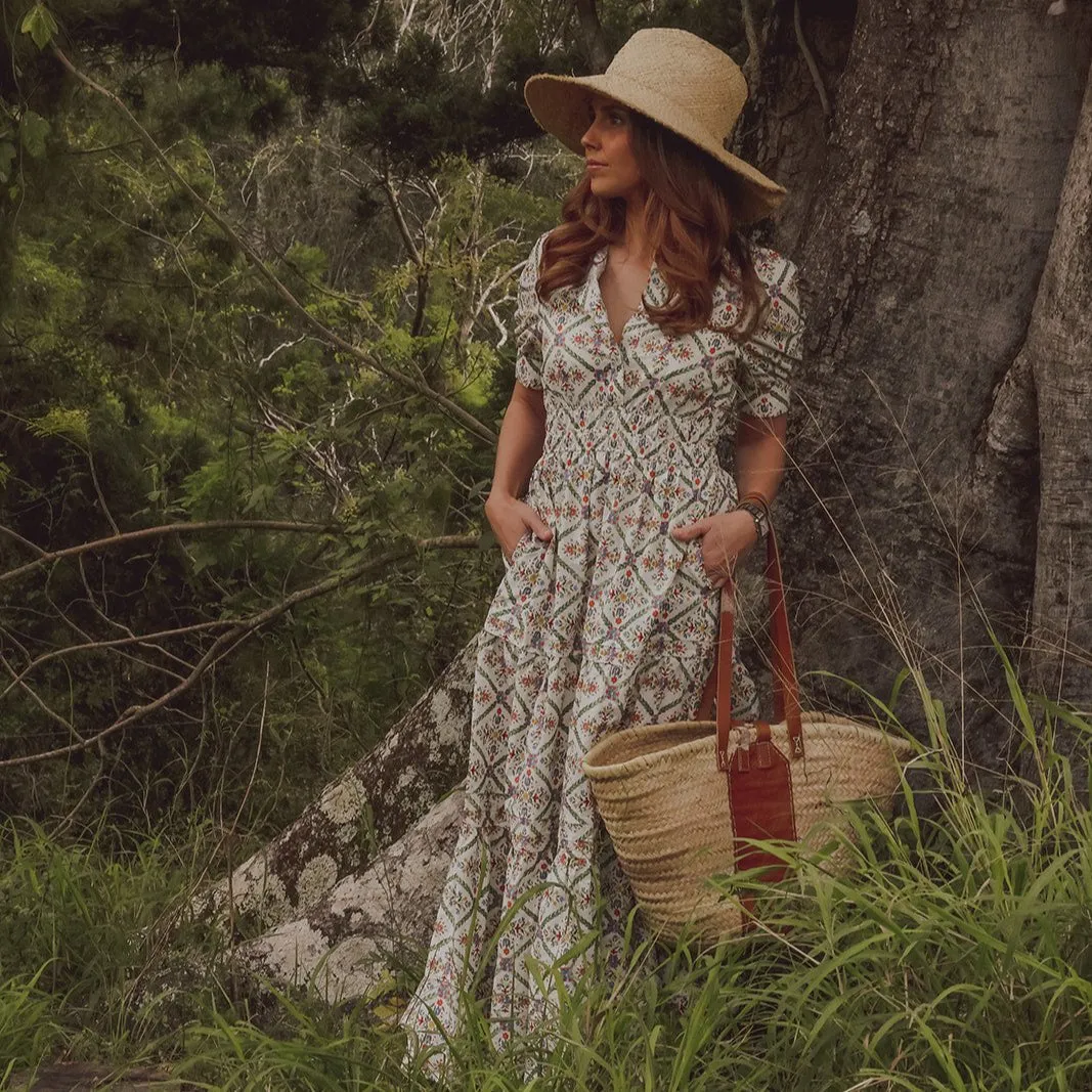 Clementine Cotton Floral Maxi Dress
