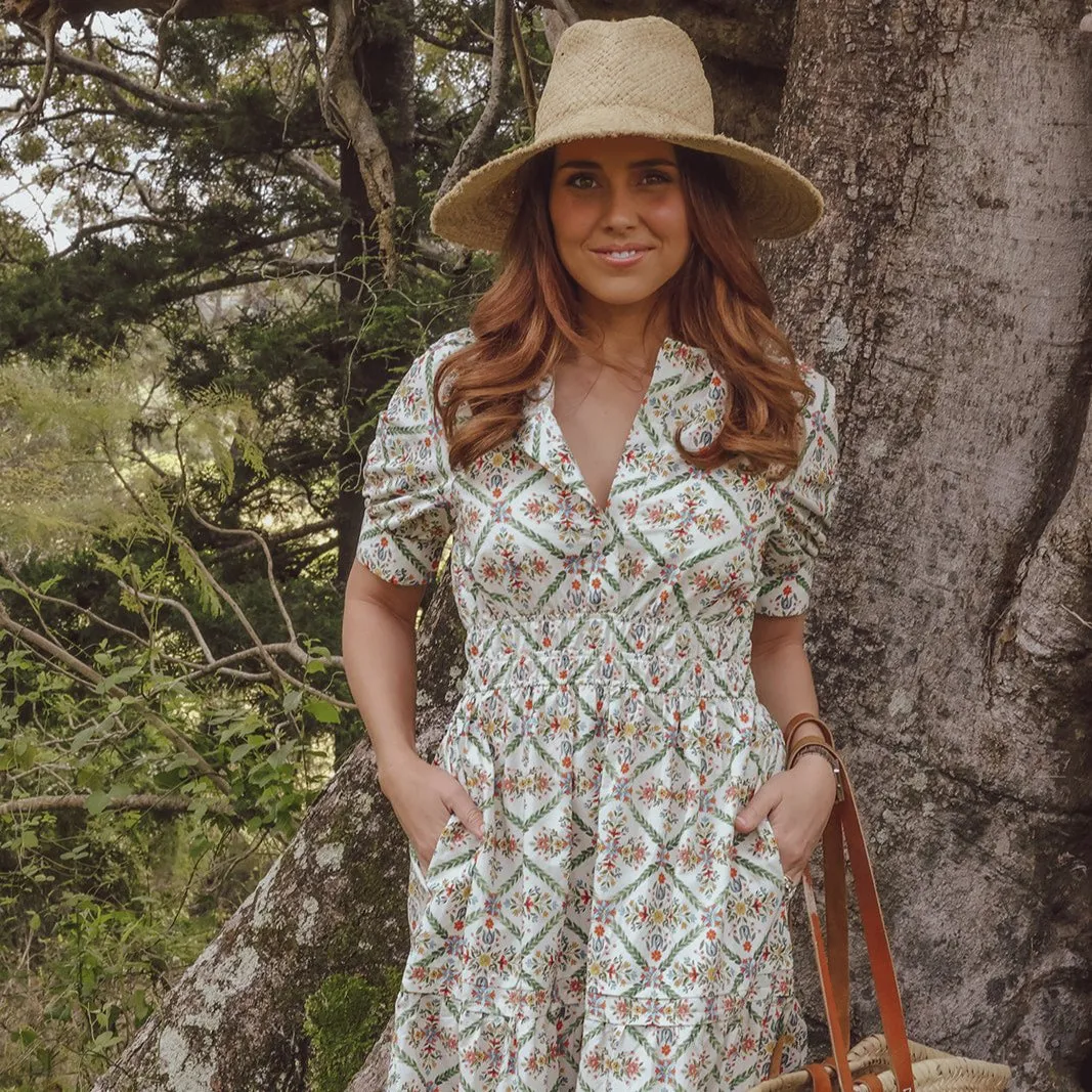 Clementine Cotton Floral Maxi Dress