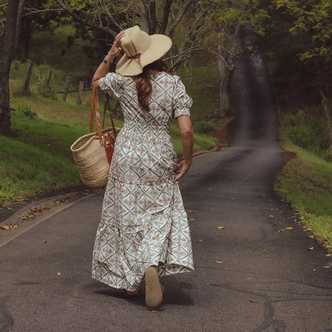 Clementine Cotton Floral Maxi Dress