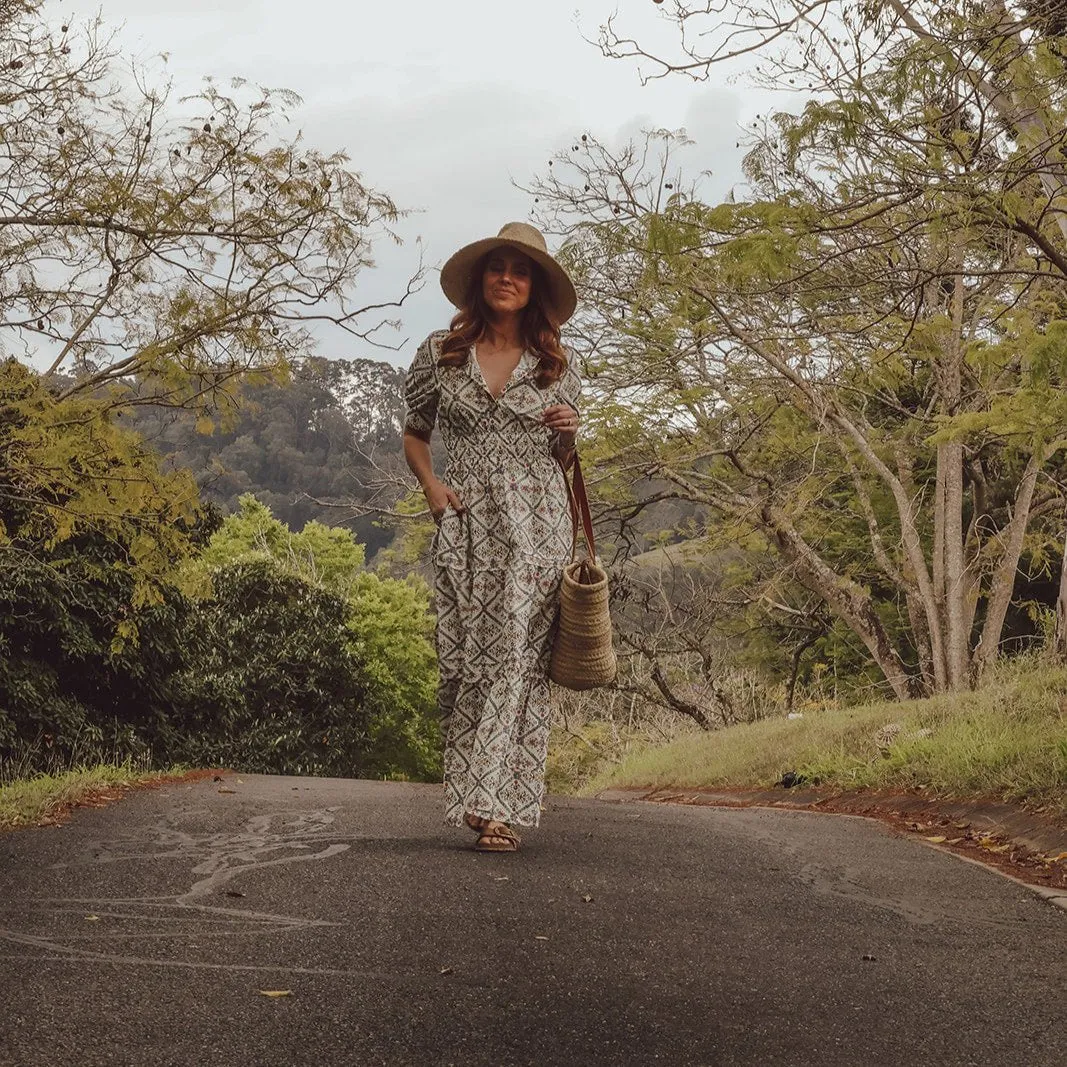 Clementine Cotton Floral Maxi Dress