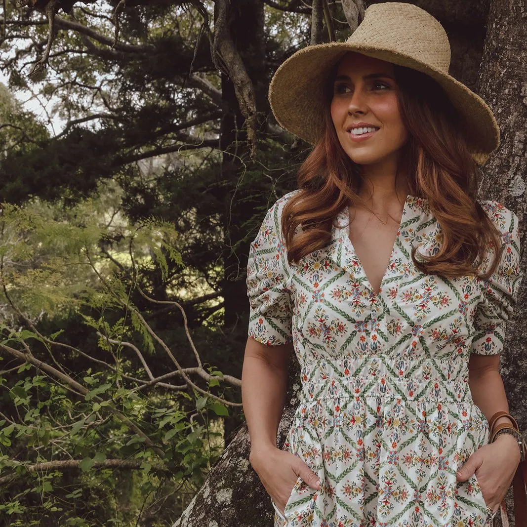 Clementine Cotton Floral Maxi Dress
