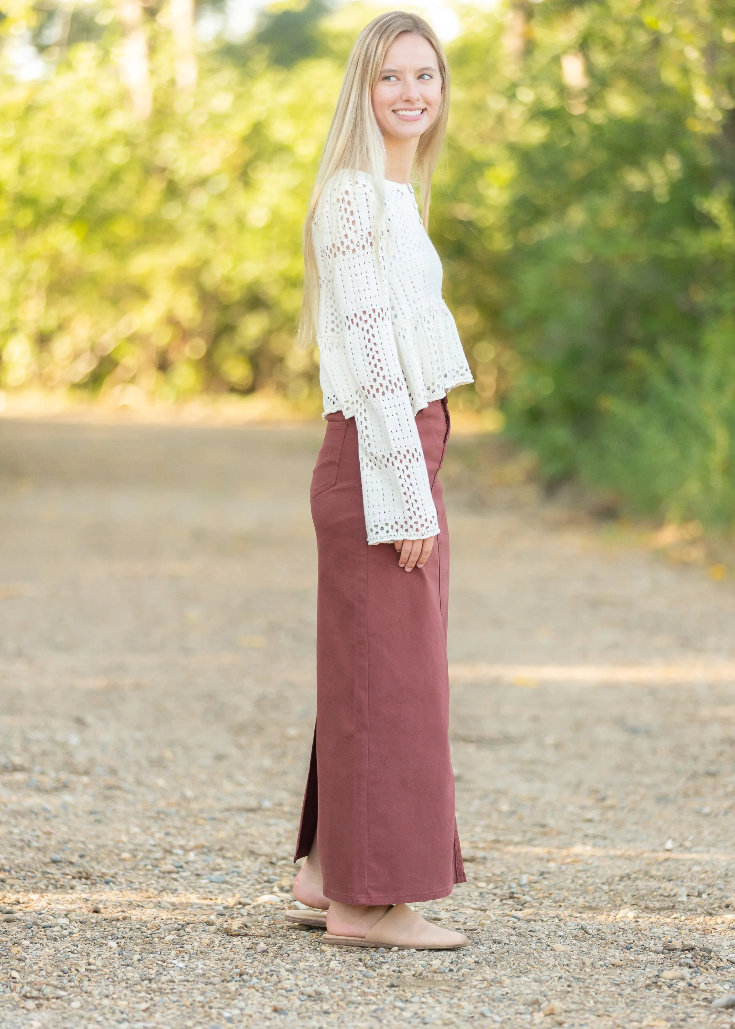 Cream Peplum Long Sleeve Sweater - FINAL SALE
