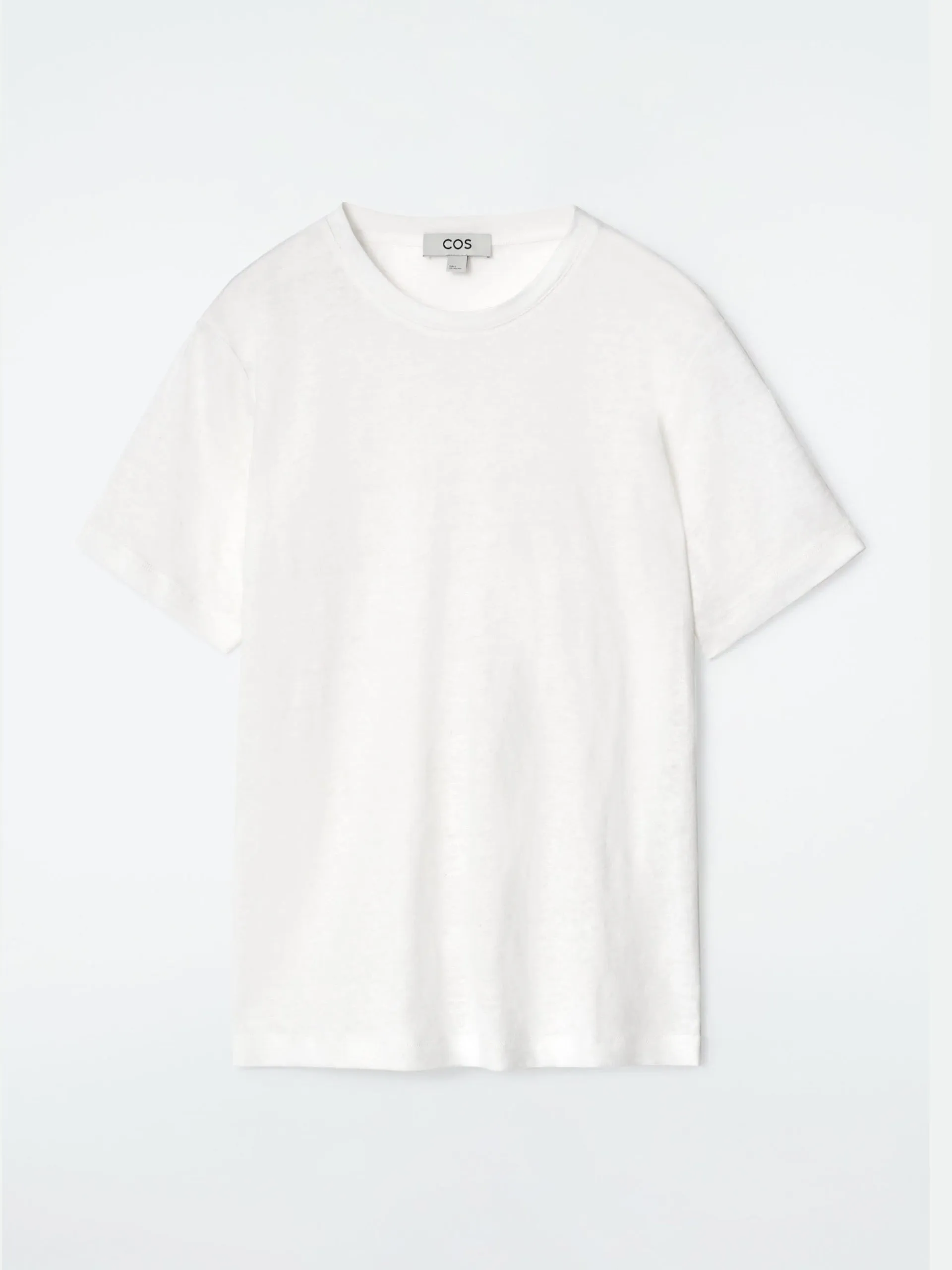 Crew-neck linen t-shirt