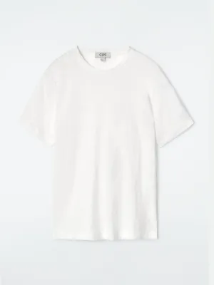 Crew-neck linen t-shirt