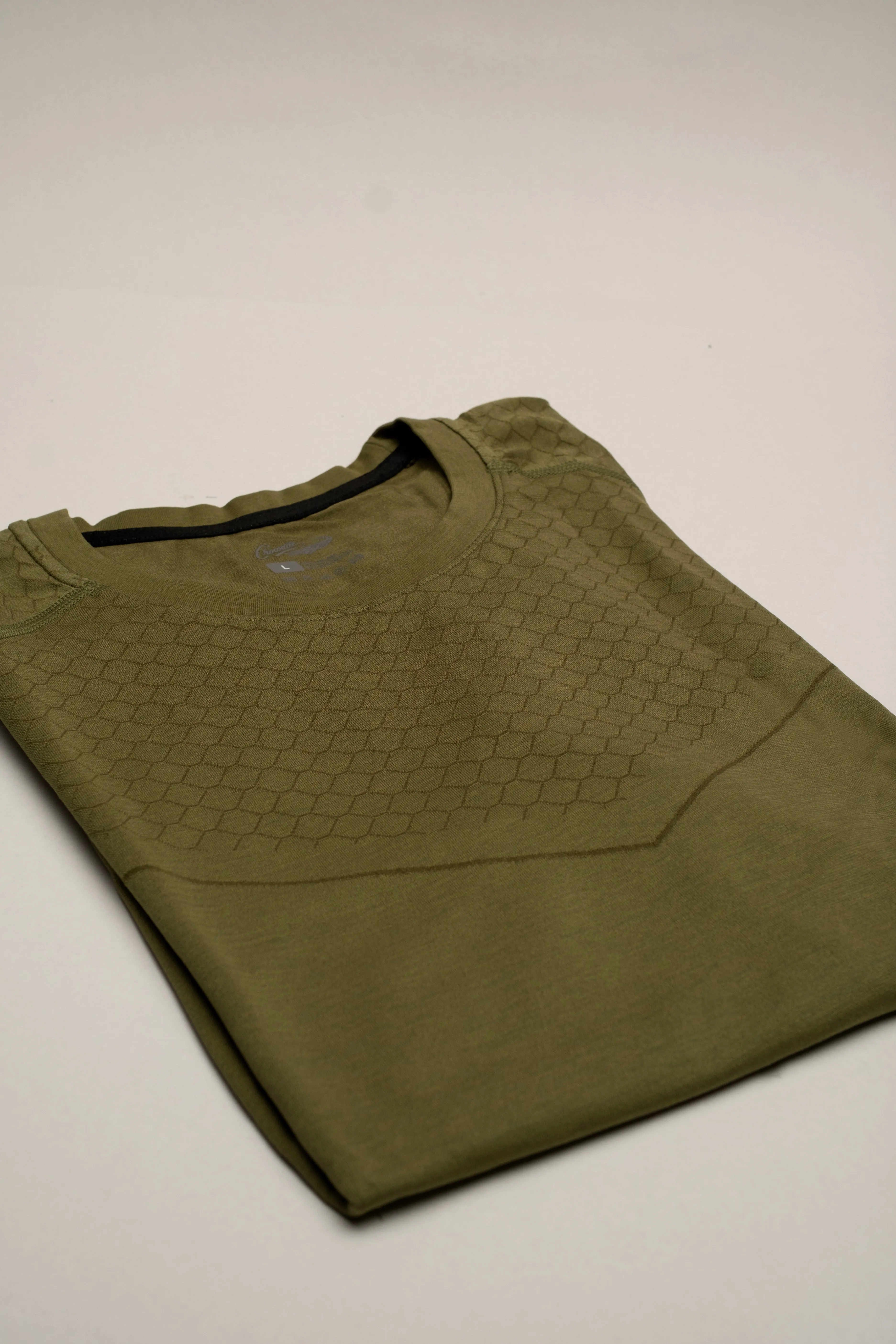 Crocodile Athleisure Tee-Olive