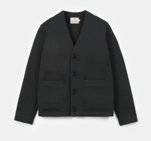 Dehen 1920 - Slouchy Varsity Cardigan - Dark Charcoal