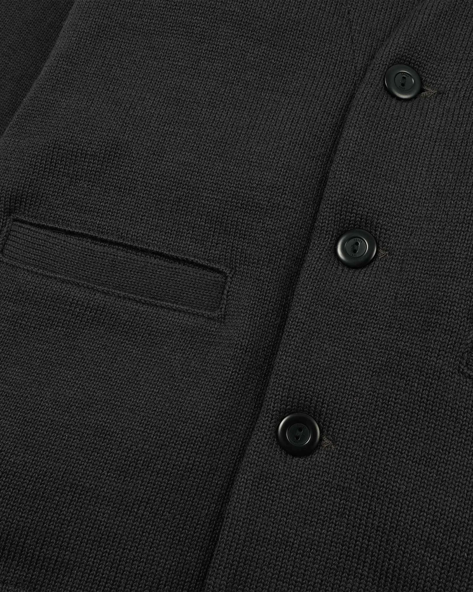 Dehen 1920 - Slouchy Varsity Cardigan - Dark Charcoal