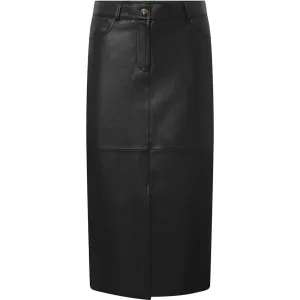Elegant underknee Evi pencil skirt in soft leathe / 51088