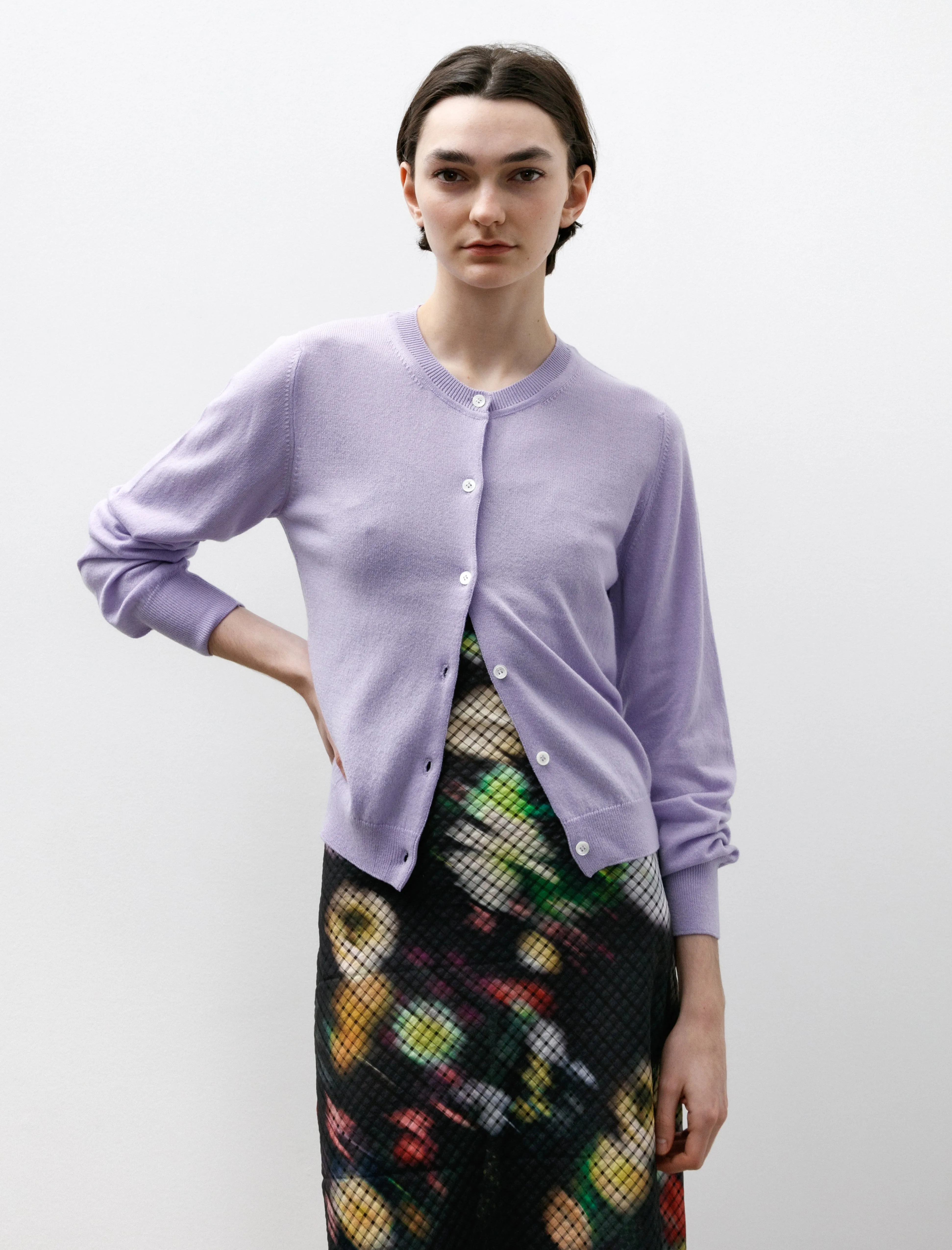 Enya Cardigan Cotton Cashmere Lilac