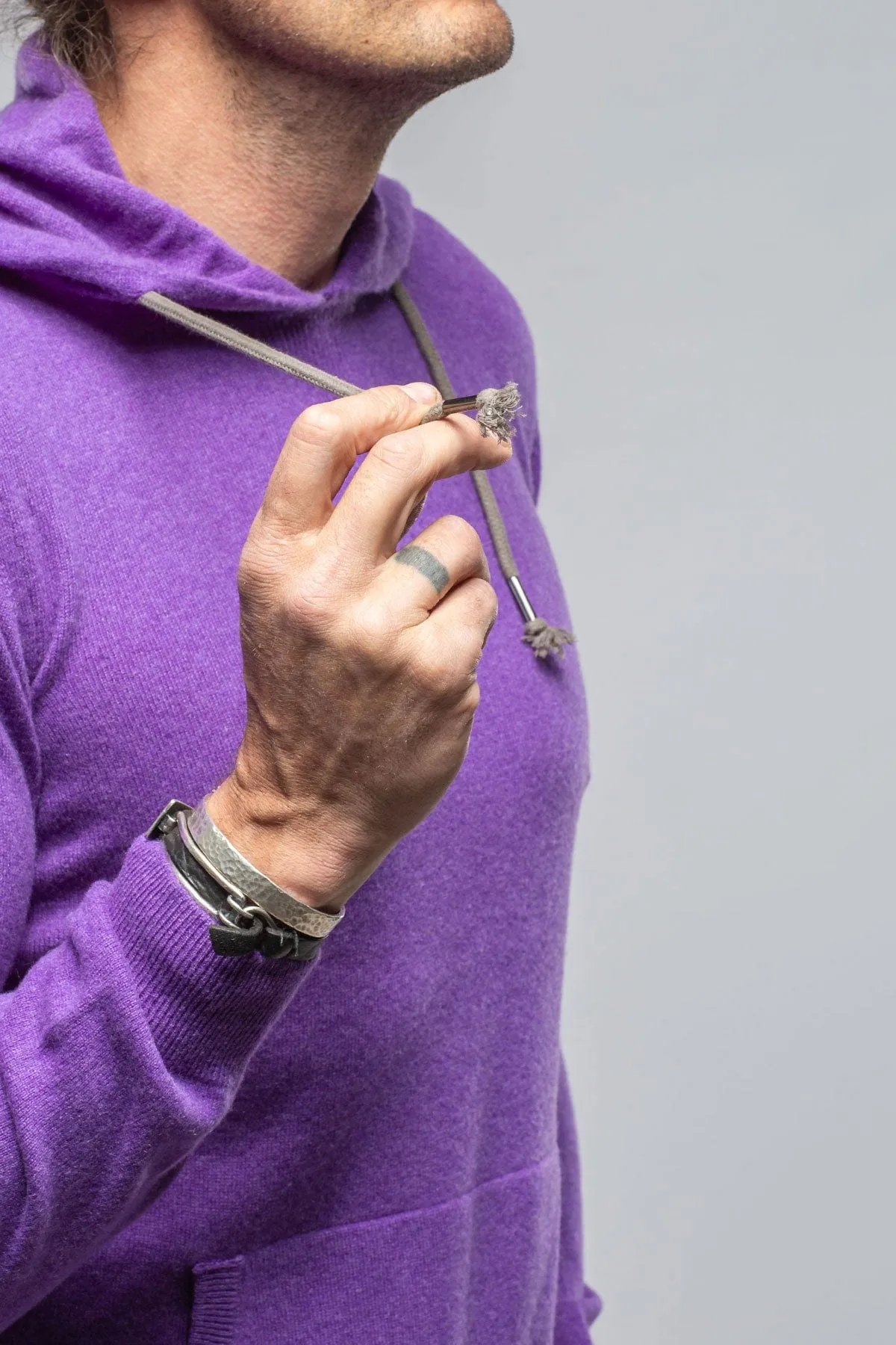 Florio II Cashmere Hoodie In Purple