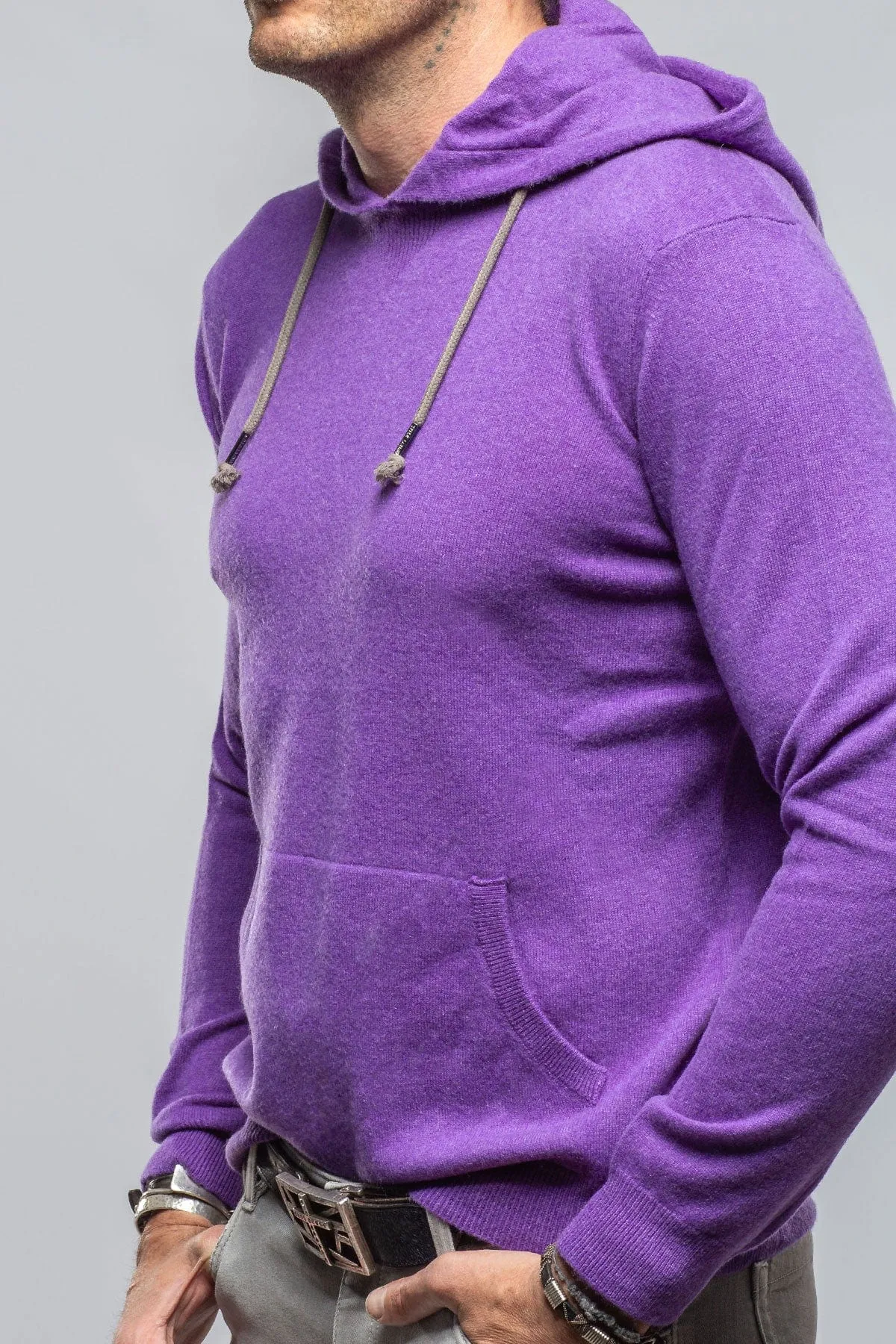 Florio II Cashmere Hoodie In Purple
