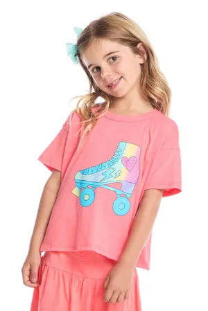 girls roller skates tee