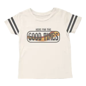 Good Times Football Tee - Natural/Vintage Black