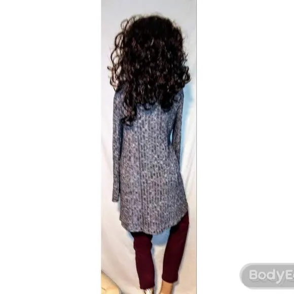 Gray Cardigan with Hoodie
