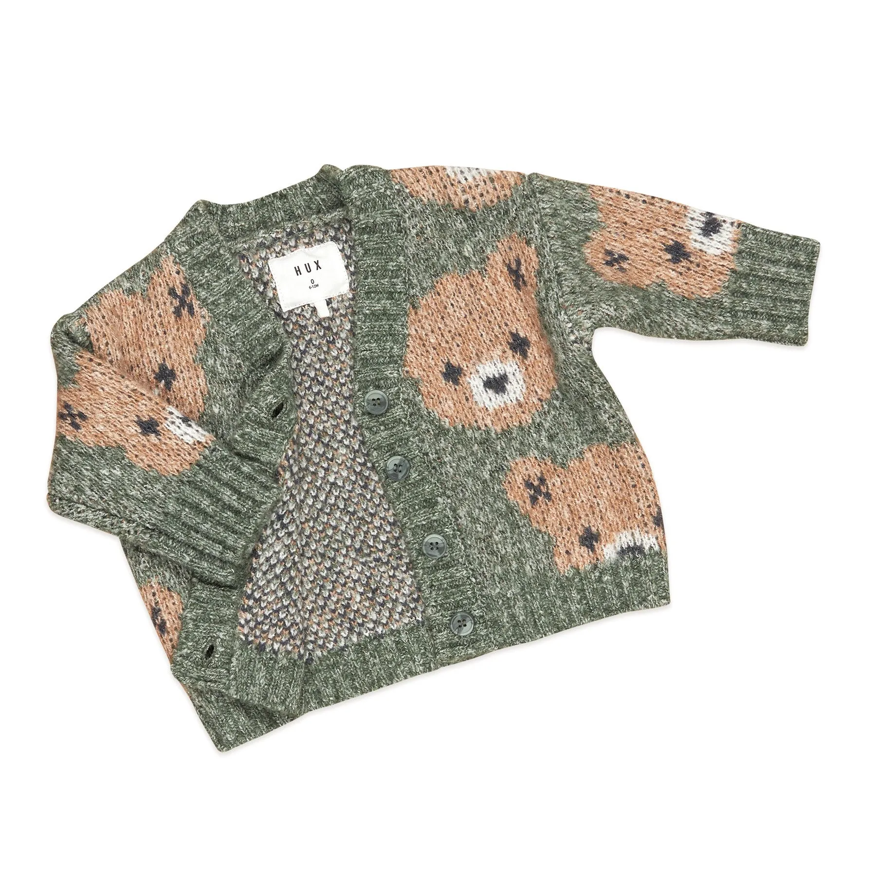 Huxbaby Boxy Cardi - Light Spruce