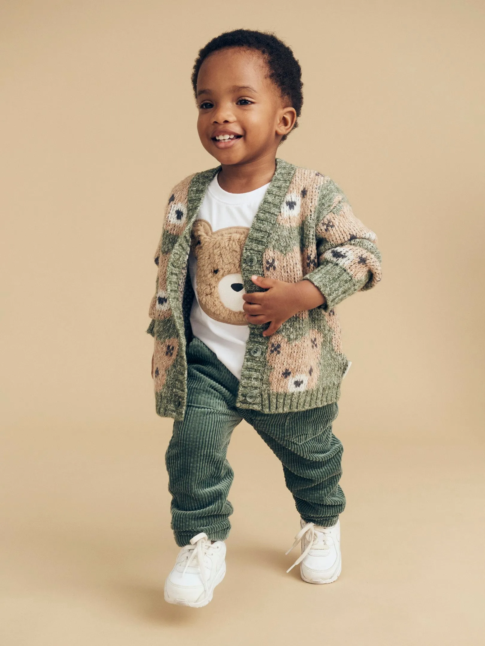 Huxbaby Boxy Cardi - Light Spruce