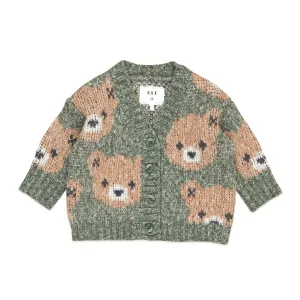Huxbaby Boxy Cardi - Light Spruce
