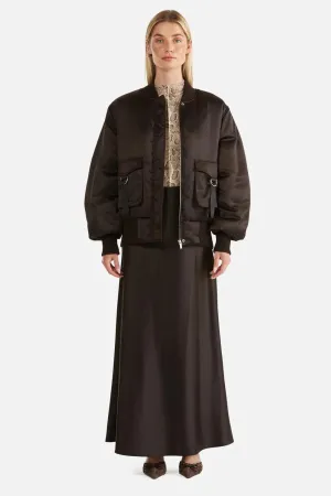 Isy Satin Bomber Mocha