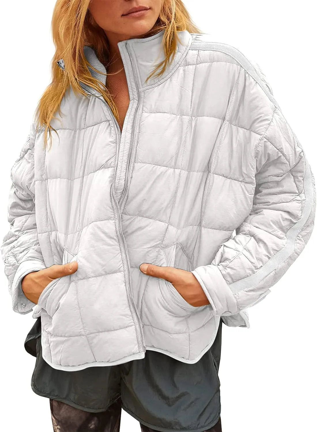 iTranyee Women's Vintage Varsity Jackets Retro Baseball Bomber Jackets Y2k Button Down Long Sleeve Oversized Coat Streetwear