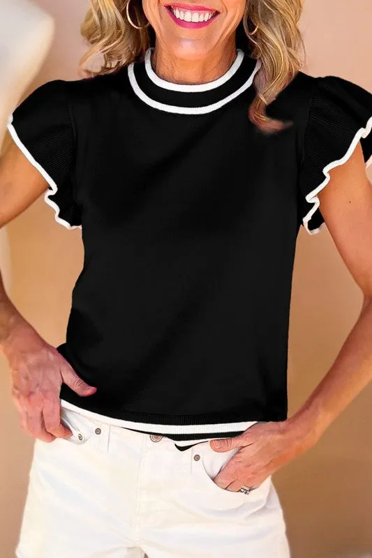 Kaci Round Neck Knit Top
