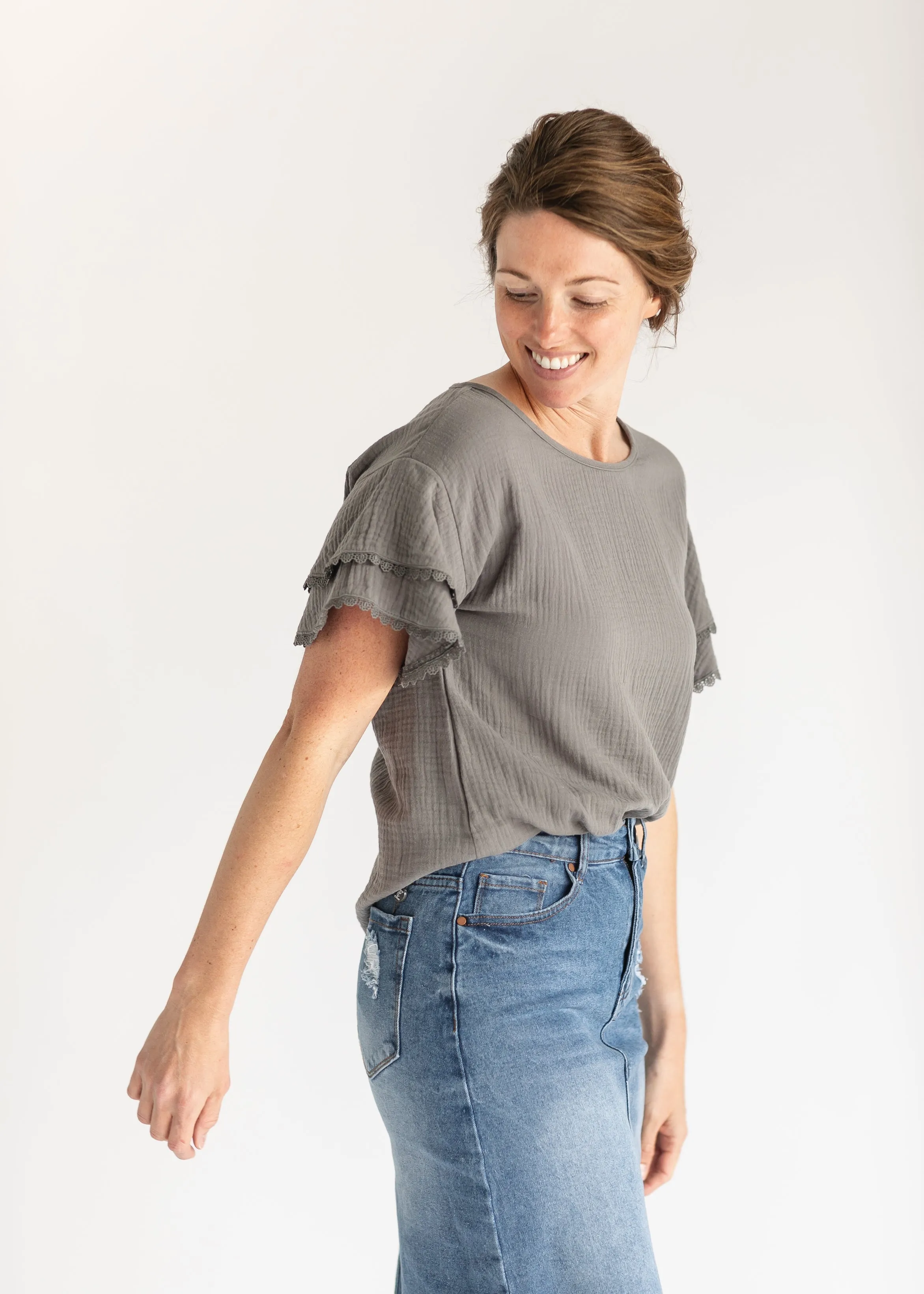 Lace Trim Detail Blouse - FINAL SALE