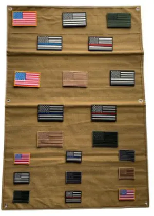 Large Velcro Wall Patch Display - Coyote Brown - 27.5" by 39.5"