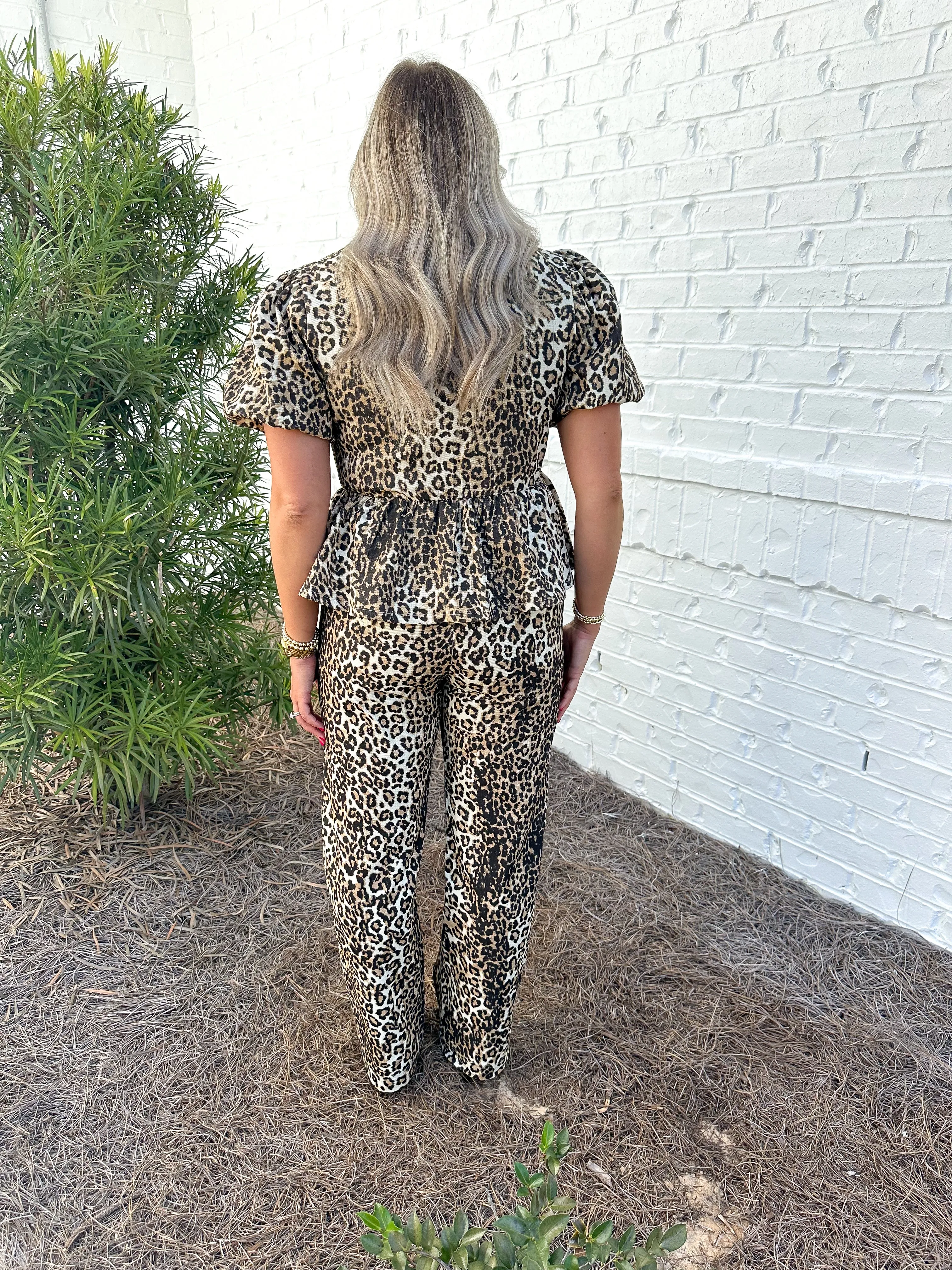 Leopard Twill Pants