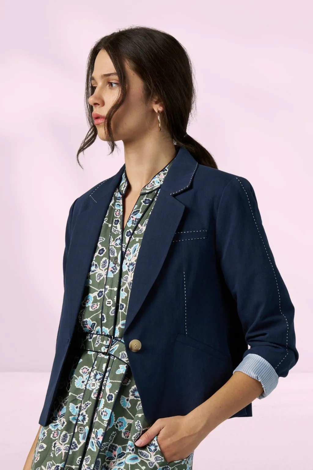 Madly Sweetly Dart Jacket Navy