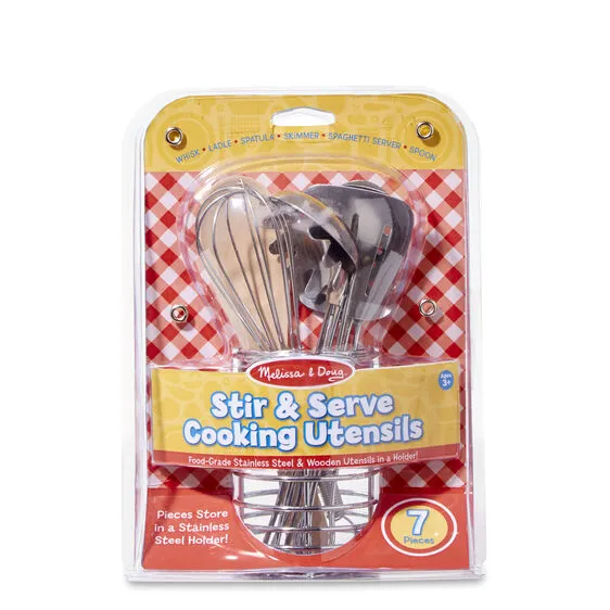 Melissa & Doug Let's Play House! Stir & Serve Cooking Utensils