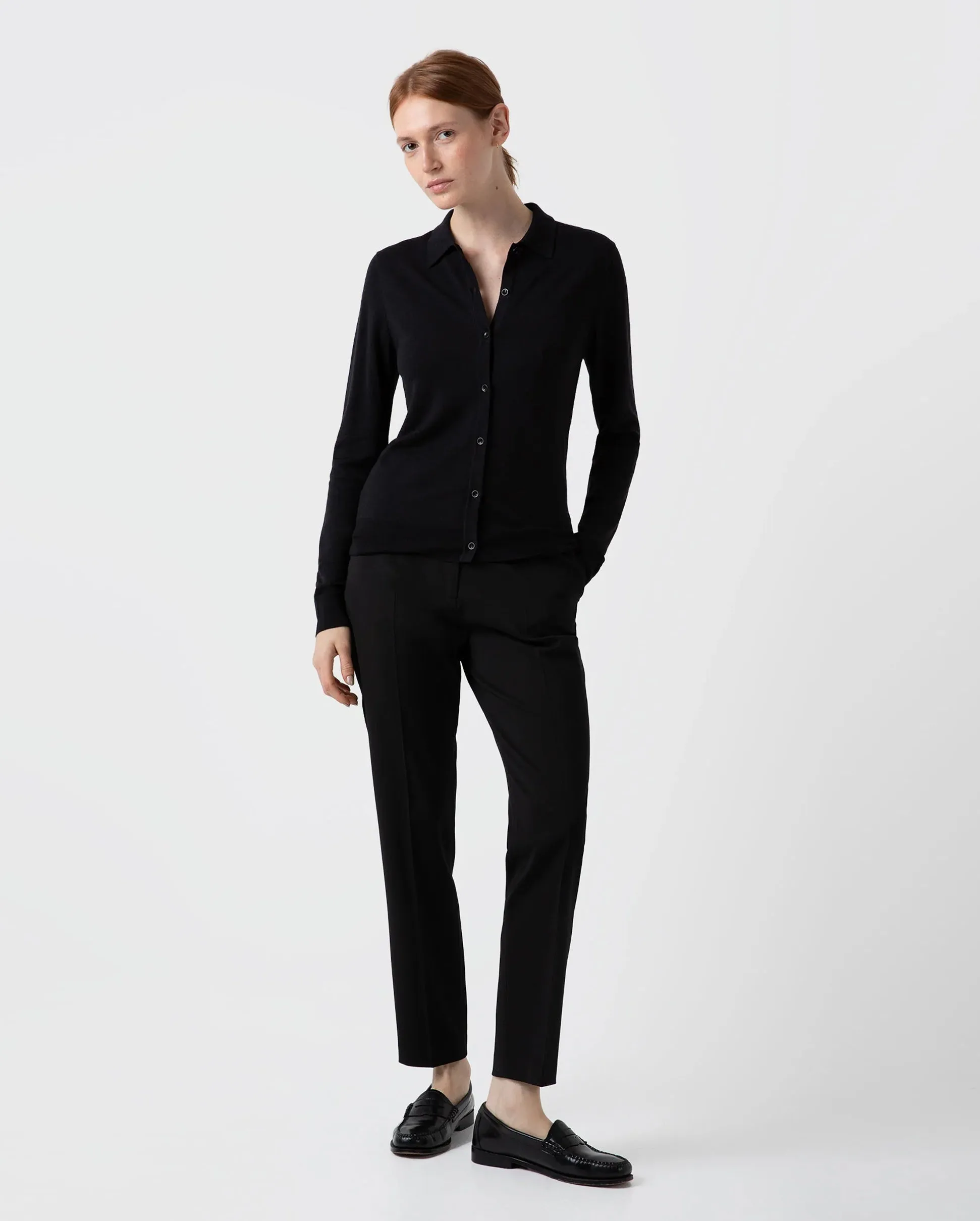 MERINO CARDIGAN / BLACK