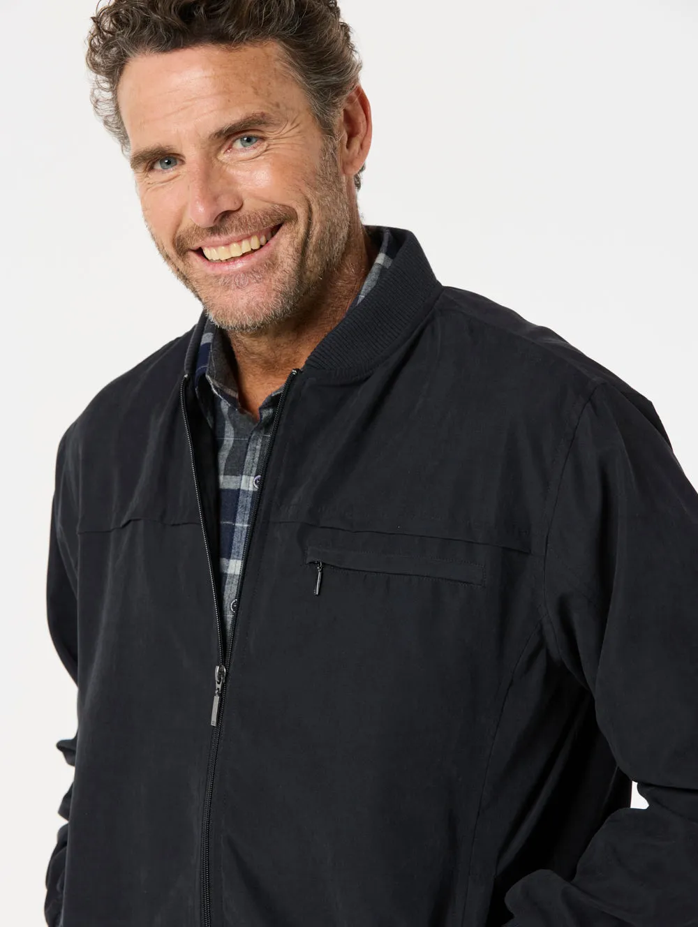 Microfibre Bomber Jacket