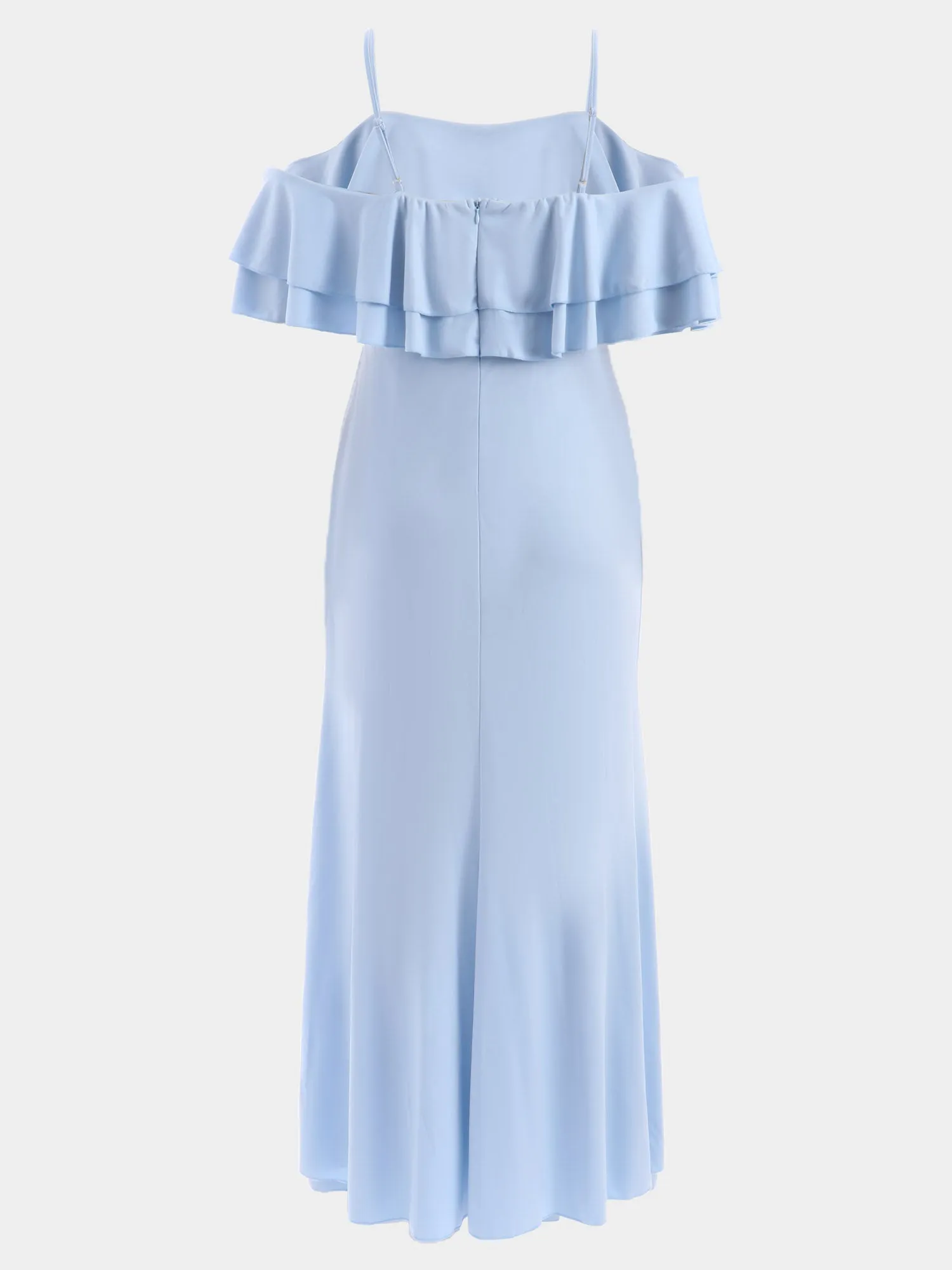 Midsize Baby Blue Elegant Dress with Side Split