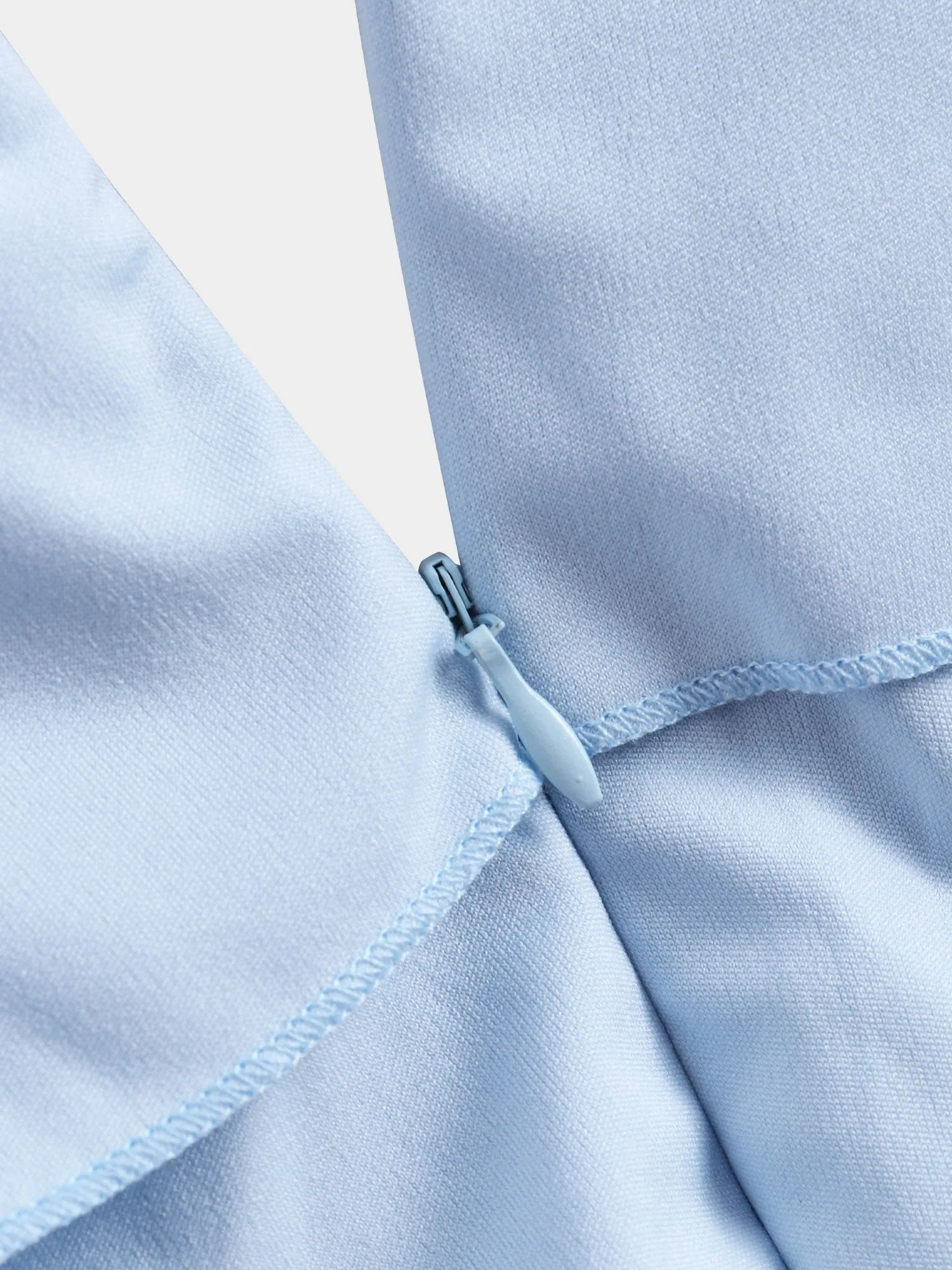 Midsize Baby Blue Elegant Dress with Side Split