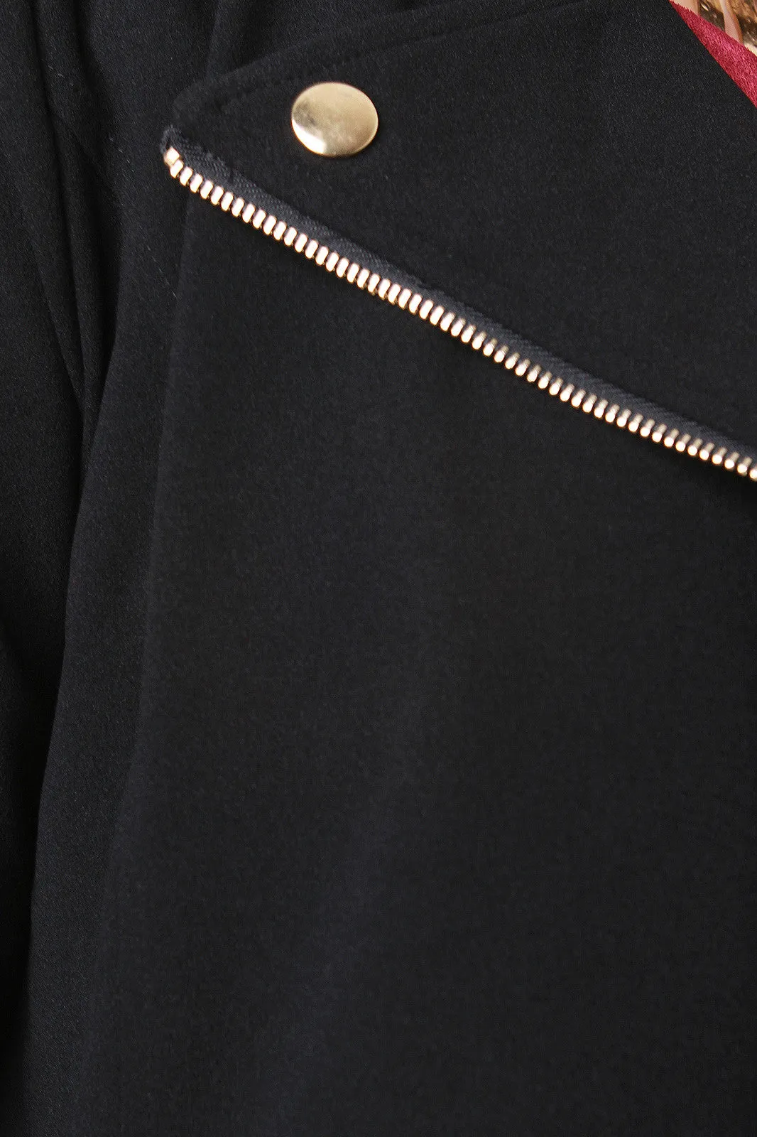 Moto Style Knit Trench Coat