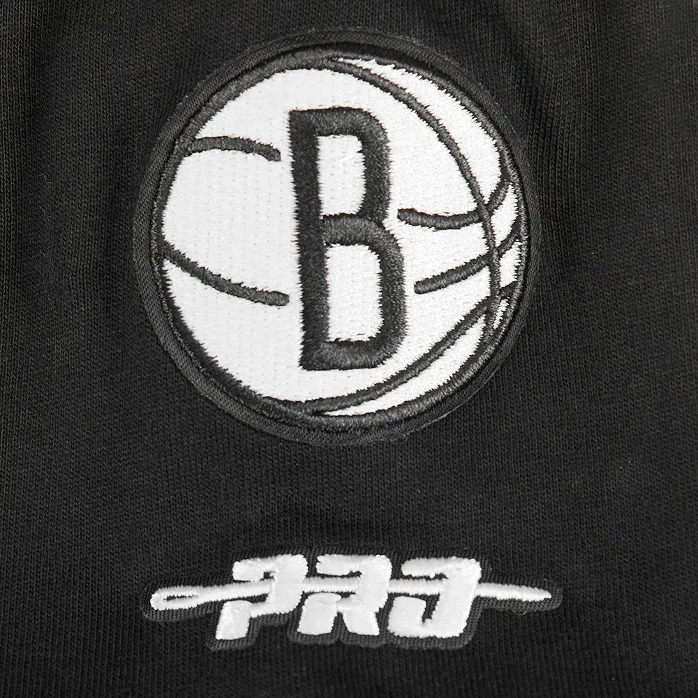 NBA BROOKLYN NETS CLASSIC LITTLE BOYS SHORT SLEEVE STRIPED RIB TEE (BLACK/GRAY)