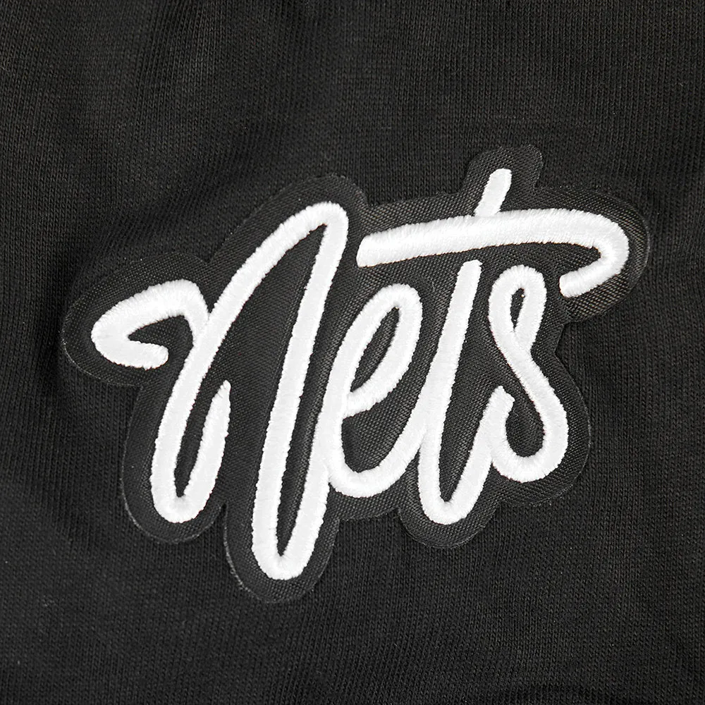 NBA BROOKLYN NETS CLASSIC LITTLE BOYS SHORT SLEEVE STRIPED RIB TEE (BLACK/GRAY)