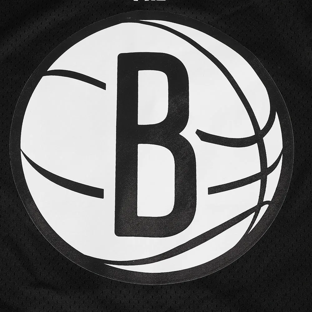 NBA BROOKLYN NETS CLASSIC MEN'S MESH BUTTON DOWN JERSEY (BLACK/GRAY)
