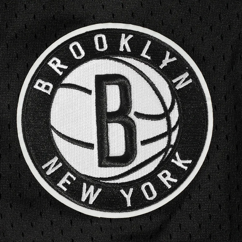 NBA BROOKLYN NETS CLASSIC MEN'S MESH BUTTON DOWN JERSEY (BLACK/GRAY)