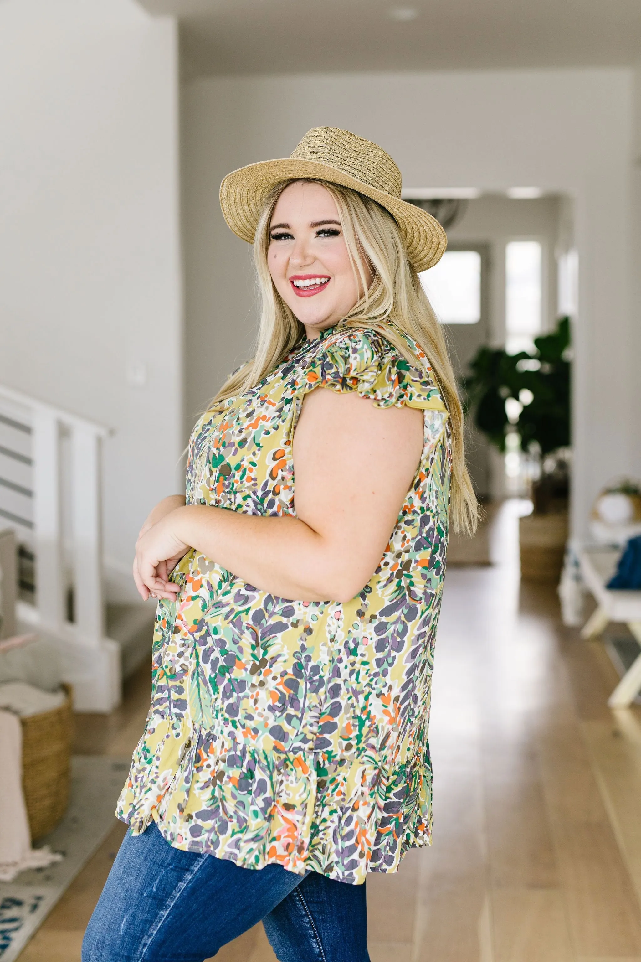 Overgrown Garden Blouse In Olive