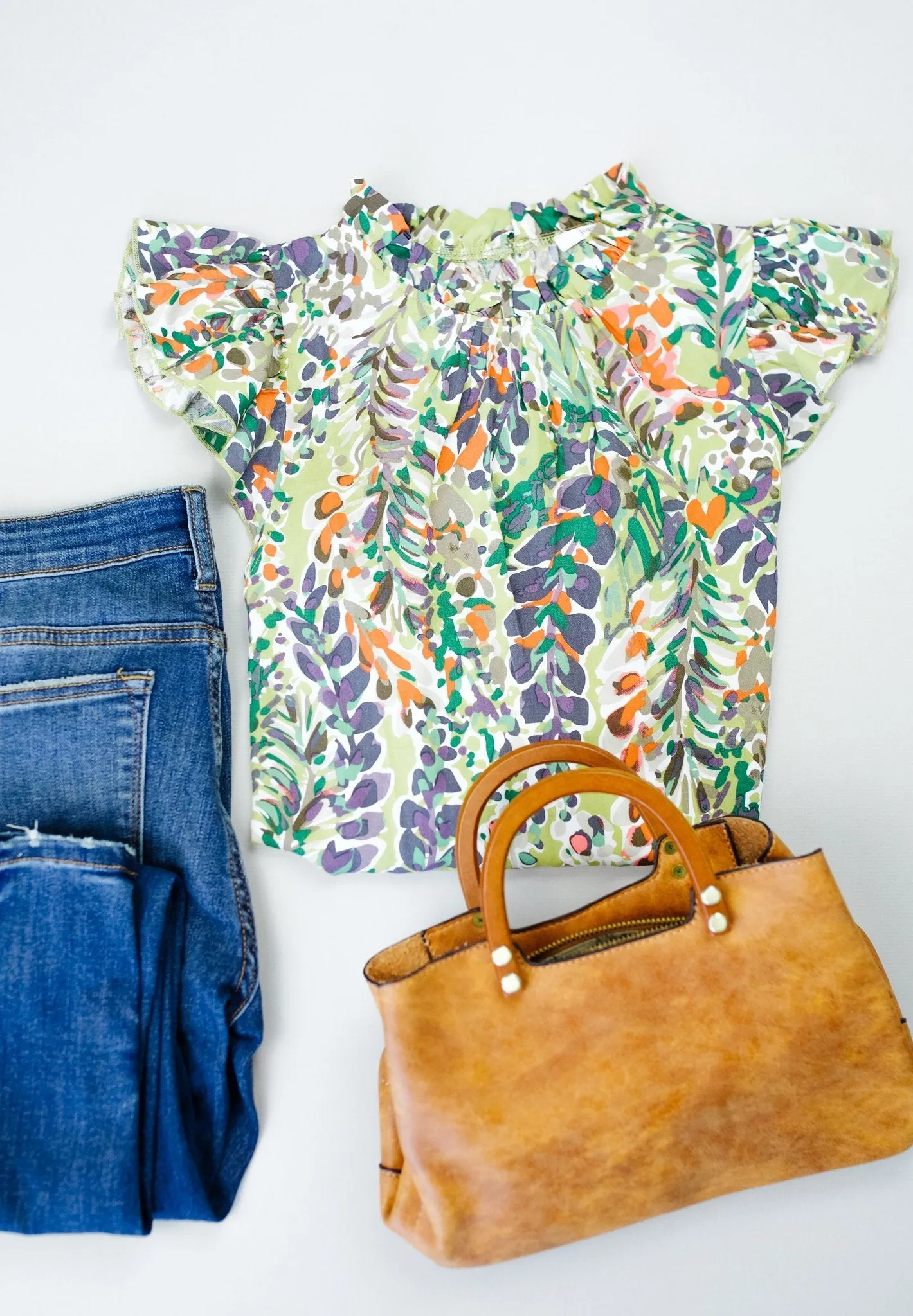 Overgrown Garden Blouse In Olive
