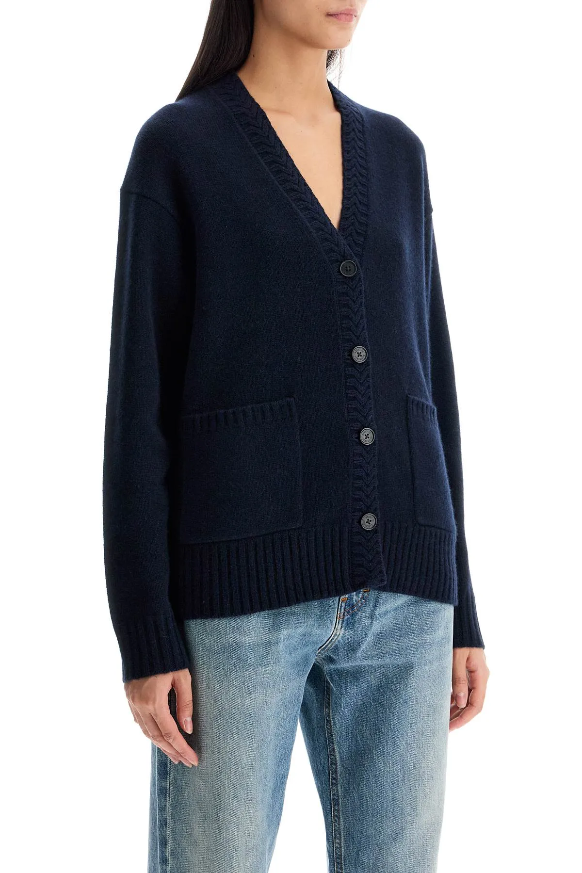 oversized cashmere card U10910JM MIDNIGHT